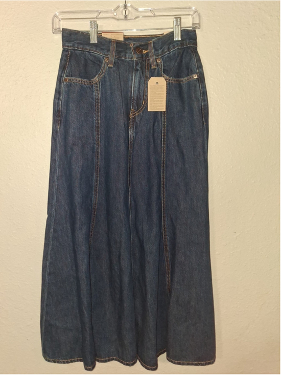 Levi's Dresses & Skirts - Levis Strauss Womens Dark Blue Jeans Skirt Size 24 Length 25 NWTS